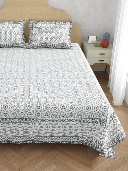 Chitralekha Everyday Cotton Bedsheet | Grey