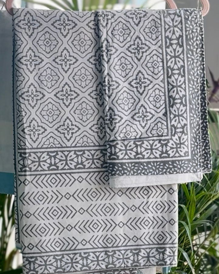 Chitralekha Everyday Cotton Bedsheet | Grey