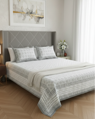 Chitralekha Everyday Cotton Bedsheet | Grey