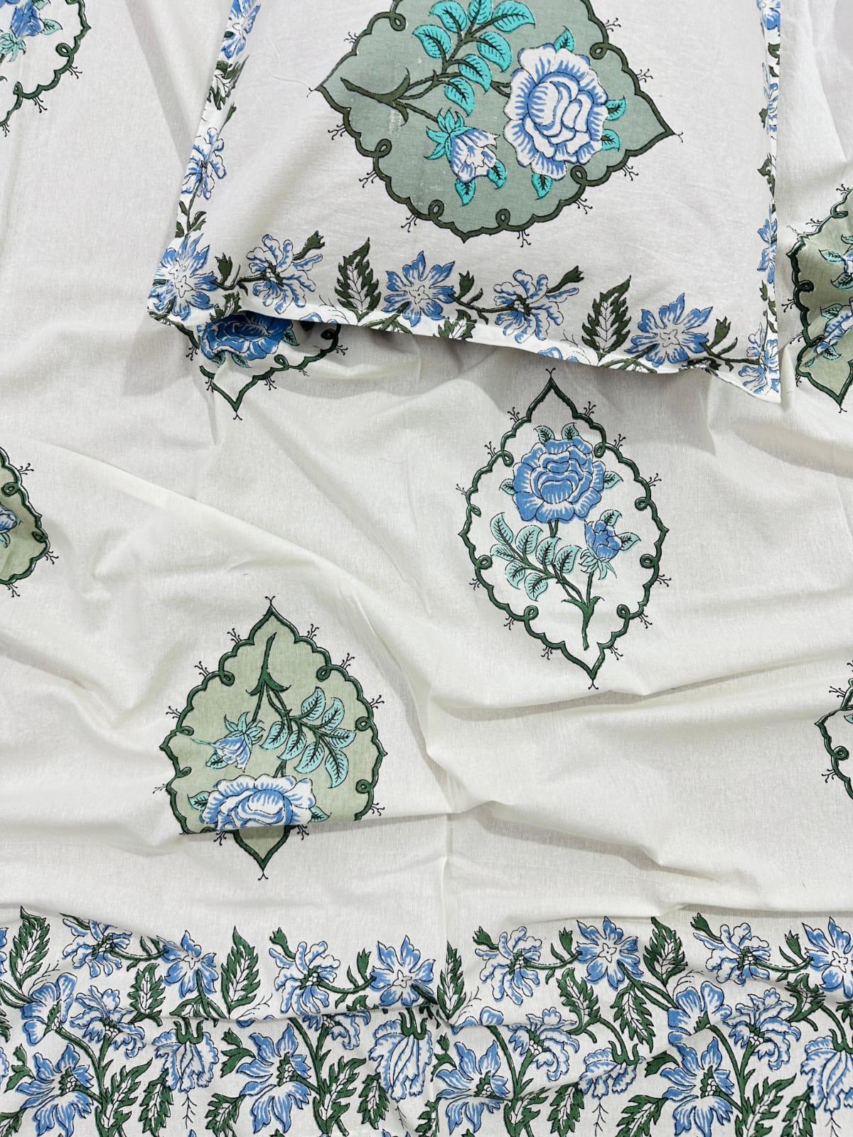 Kamini - Everyday Cotton Bedsheet | Blue