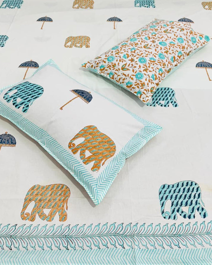 Darbar- Everyday Cotton Bedsheet | Hand Block