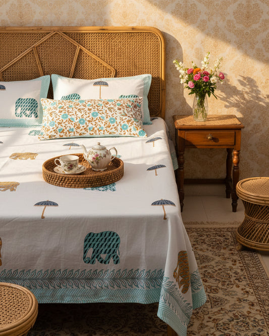 Darbar- Everyday Cotton Bedsheet | Hand Block