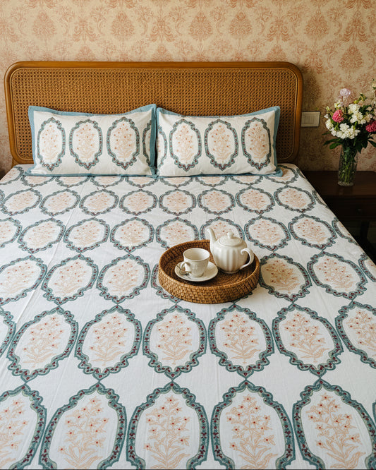 Dayra - Everyday Cotton Bedsheet | Blue