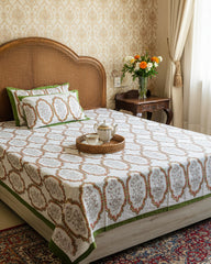 Dayra - Everyday Cotton Bedsheet | Olive