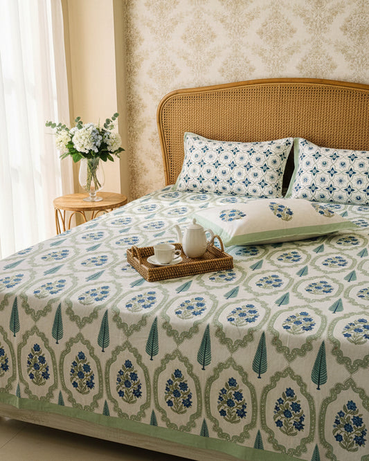 Dayra - Everyday Cotton Bedsheet | Blue