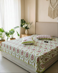 Dayra - Everyday Cotton Bedsheet | Lime Green