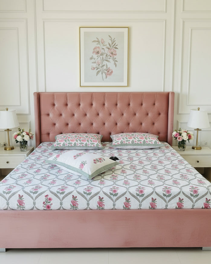 Bougainvillea - Everyday Cotton Bedsheet | Pink