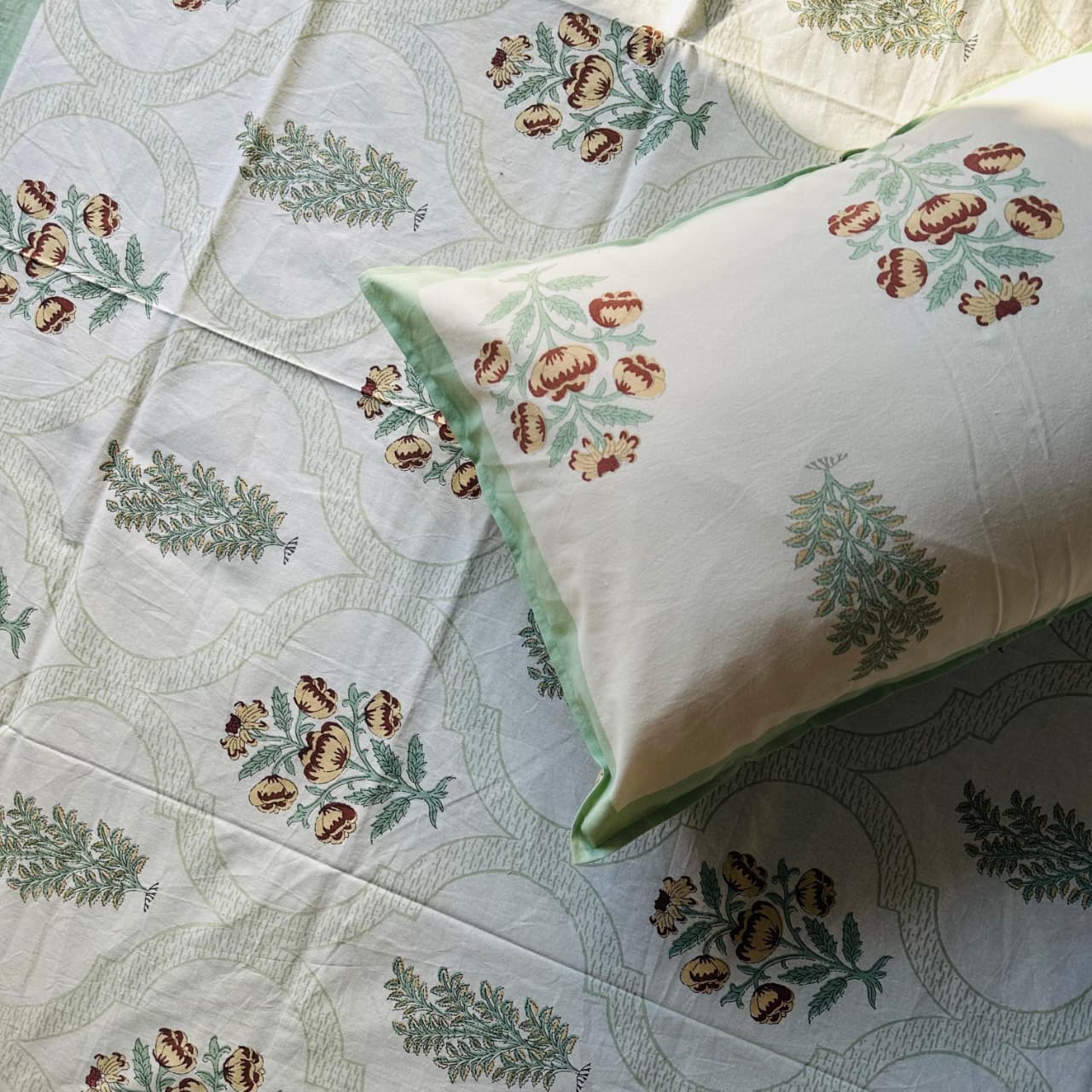 Fiza - Everyday Cotton Bedsheet | Green