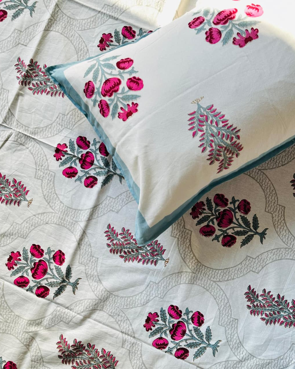 Fiza - Everyday Cotton Bedsheet | Blue