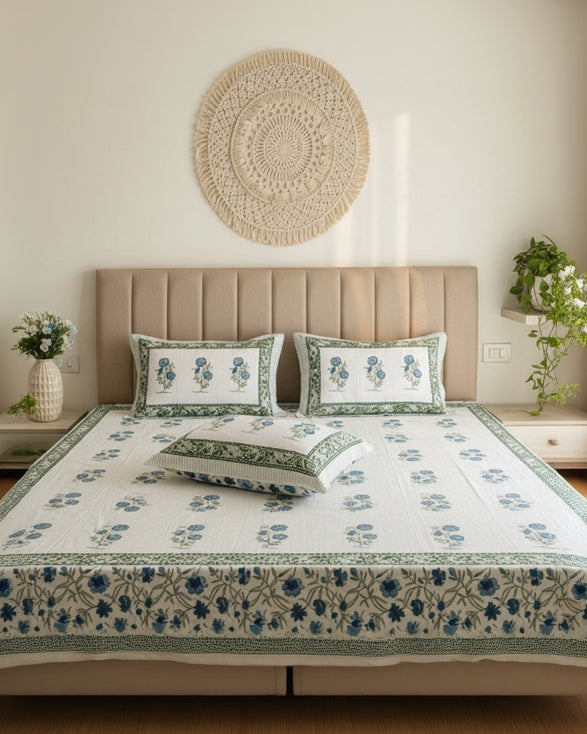 Gendika - Everyday Cotton Bedsheet | Blue