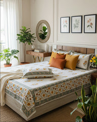 Gendika - Everyday Cotton Bedsheet | Yellow