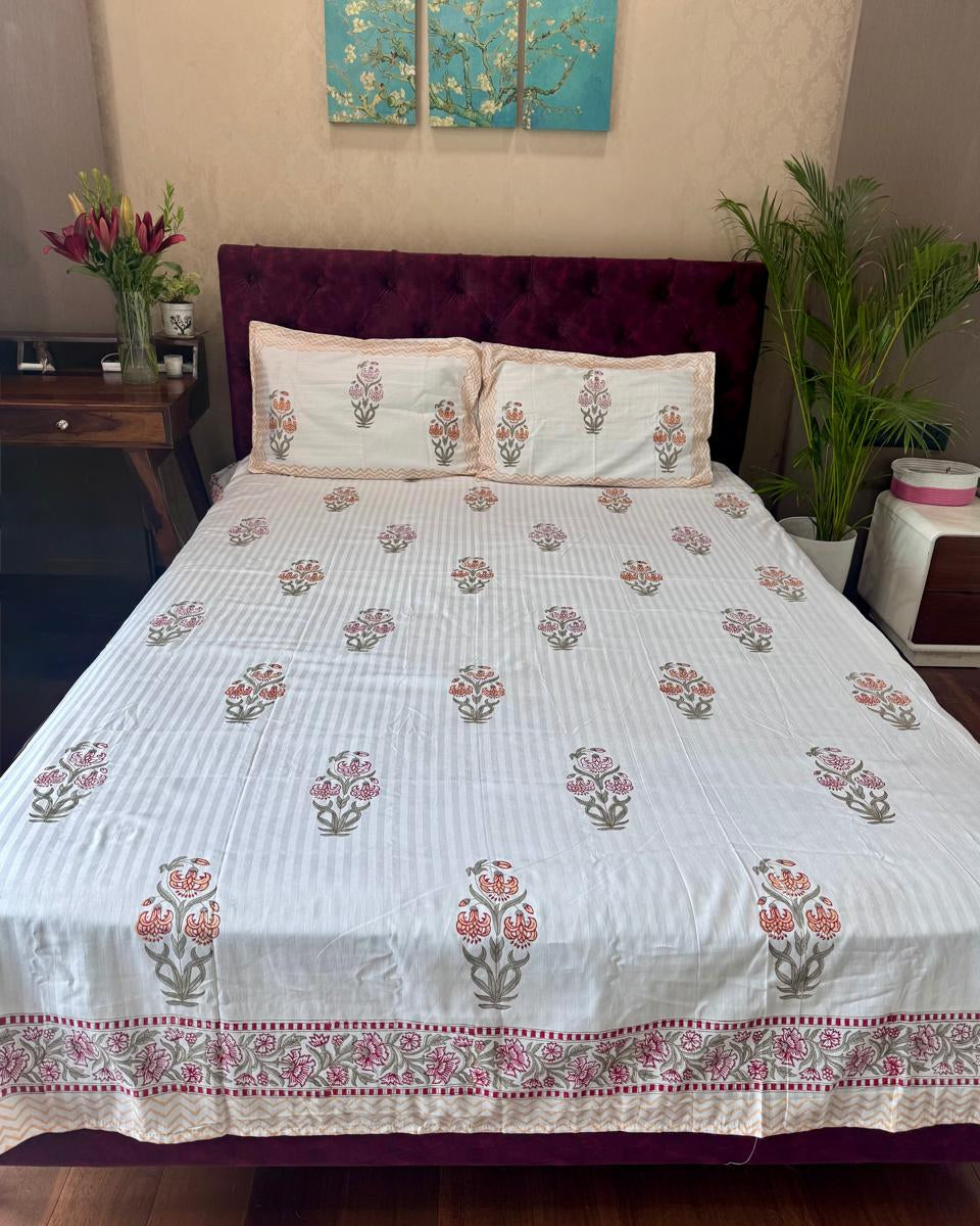 Gudhal - Luxe Cotton Bedsheet | Hand Block