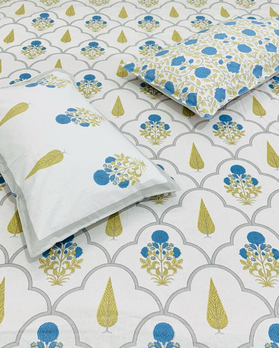 Gulaab - Everyday Cotton Bedsheet | Blue