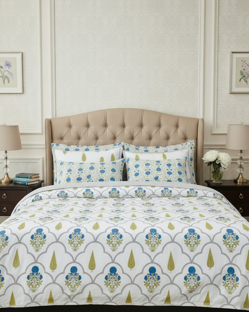 Gulaab - Everyday Cotton Bedsheet | Blue