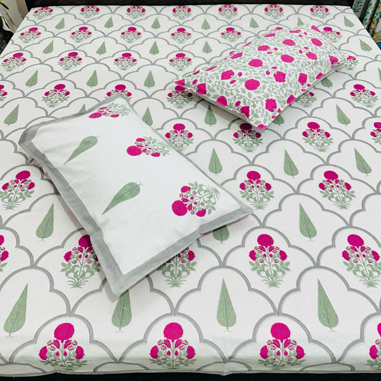 Gulaab - The Rose Bedsheet | Everyday Cotton | Pink