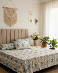 Gulaab - Everyday Cotton Bedsheet | Blue