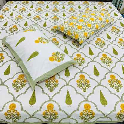 Gulaab green Everyday Cotton bedsheet – product detail