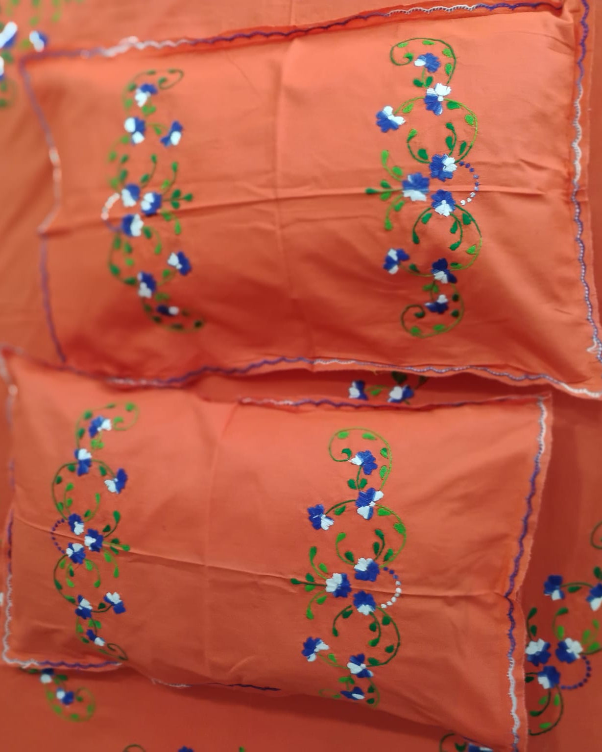 Gulbahar - Soft Fine Cotton Bedsheet | Hand Embroidered