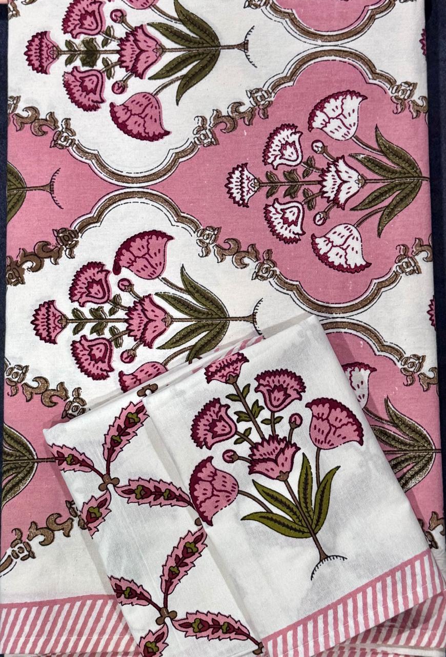 Guldasta - The Bouquet Bedsheet |Everyday Cotton | Pink
