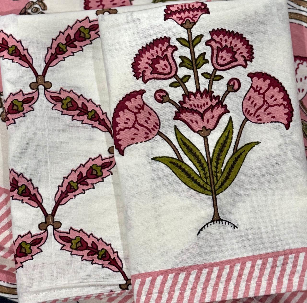 Guldasta - The Bouquet Bedsheet |Everyday Cotton | Pink