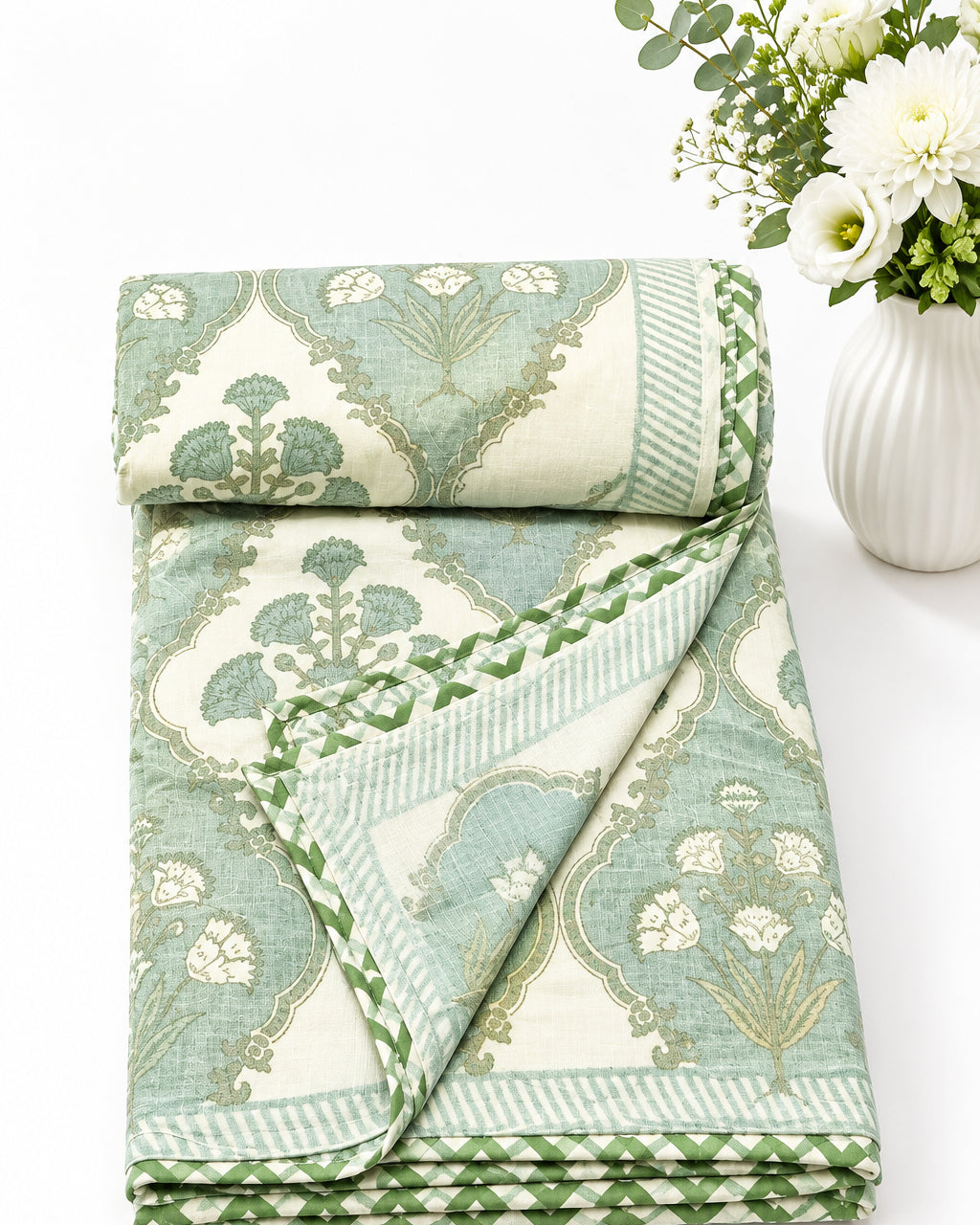 Guldasta -  Premium Muslin Cotton Dohar | Blue