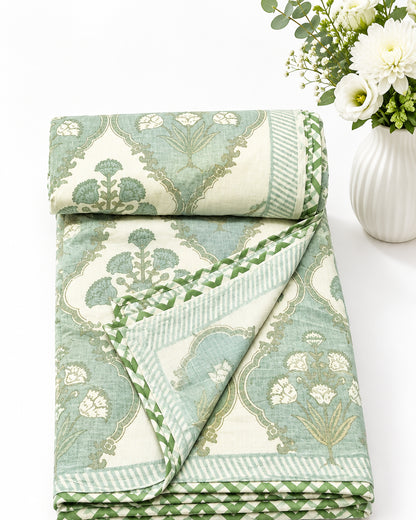Guldasta -  Premium Muslin Cotton Dohar | Blue