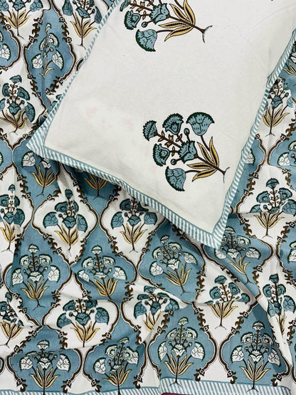 Guldasta blue Everyday Cotton bedsheet – Single size view