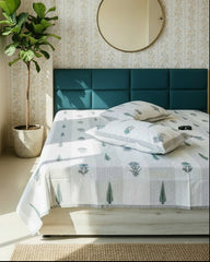 Gulmohar - Everyday Cotton Bedsheet | Grey