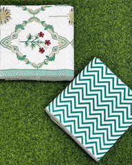 Gulnar - Reversible Cotton Mulmul Dohar | Green