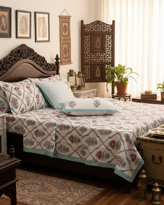 Indrani - Everyday Cotton Bedsheet | Pink