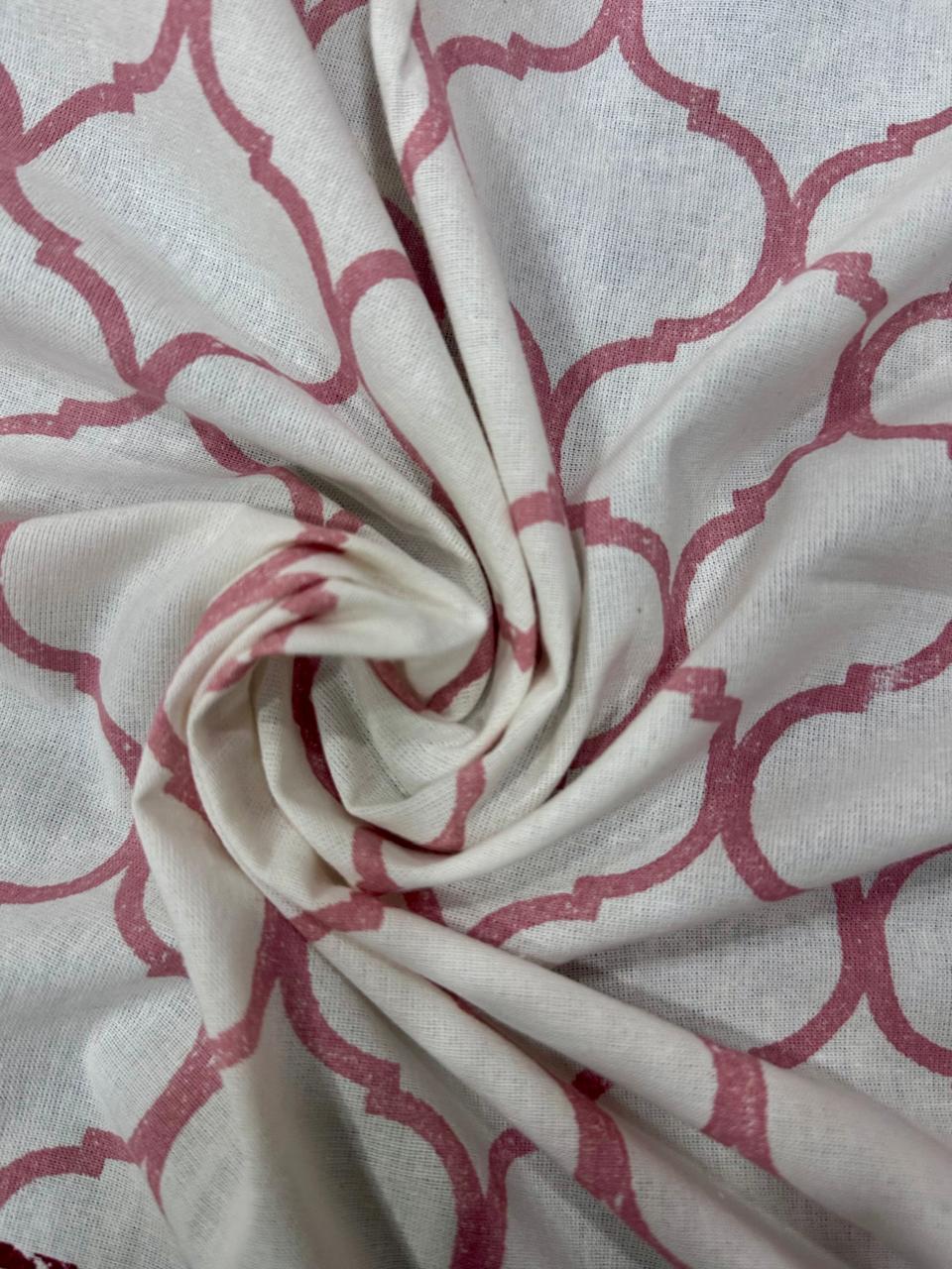 Jaali - The Lattice Bedsheet | Everyday Cotton | Pink