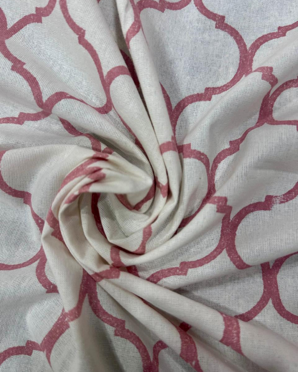 Jaali - Everyday Cotton Bedsheet | Pink