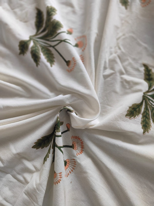 Juhi - The Jasmine Bedsheet | Hand Block | Everyday Cotton