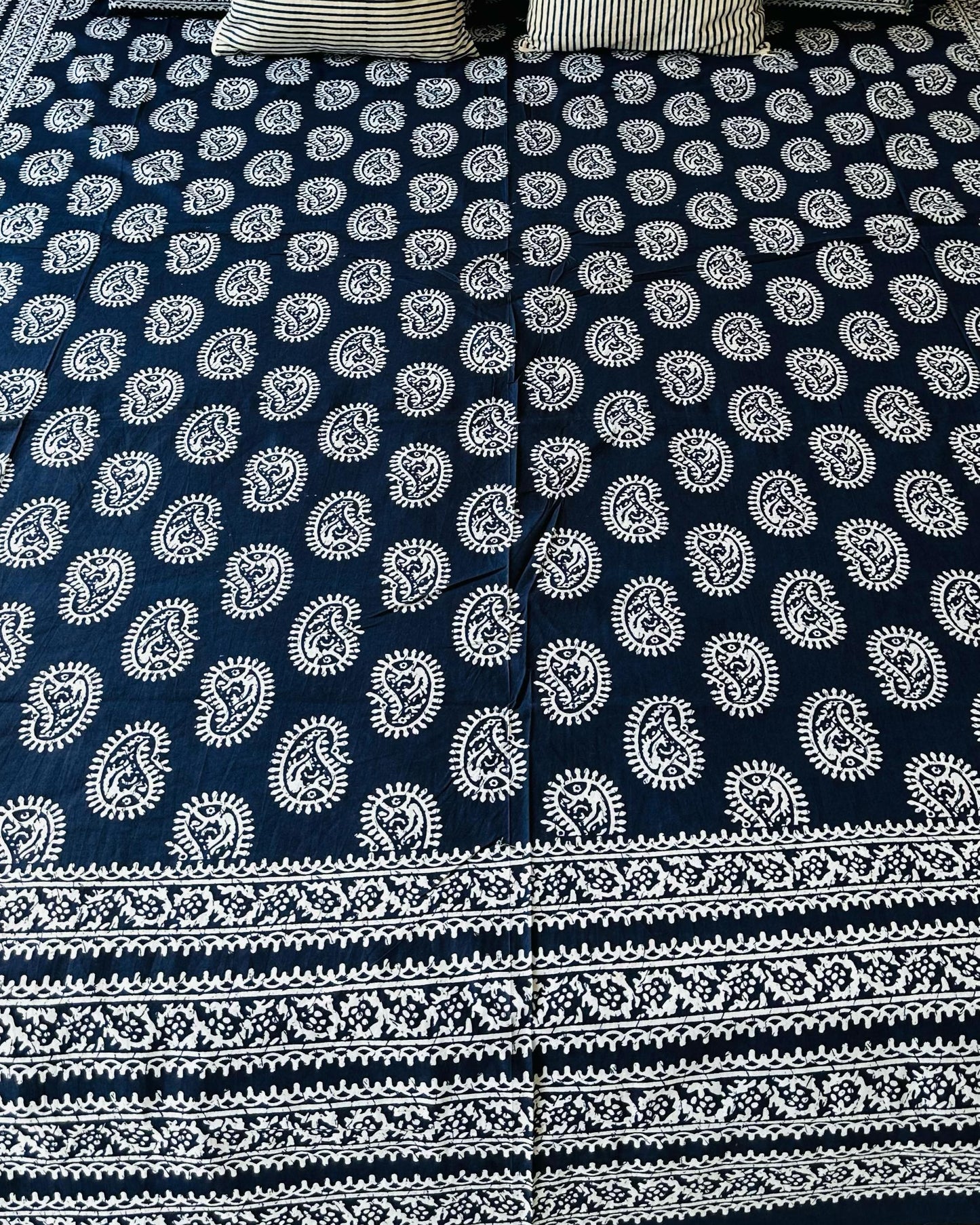 Kairi - Everyday Cotton Bedsheet | Indigo Bagru
