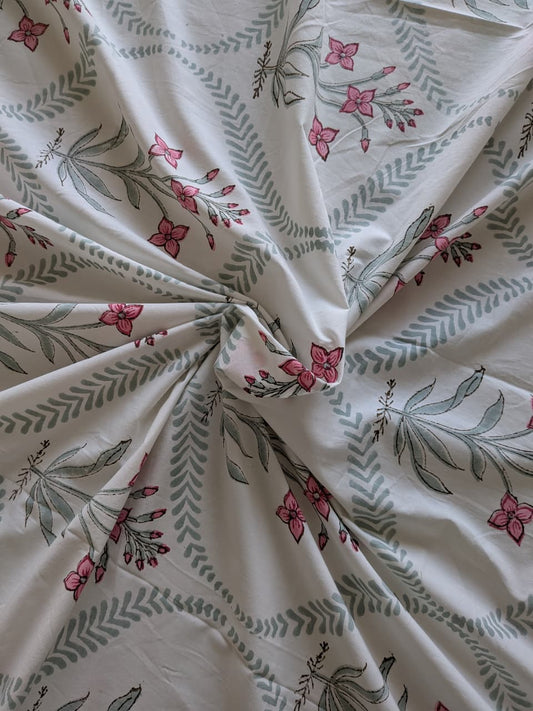 Kanika - The Petal Bedsheet | Hand Block | Everyday Cotton