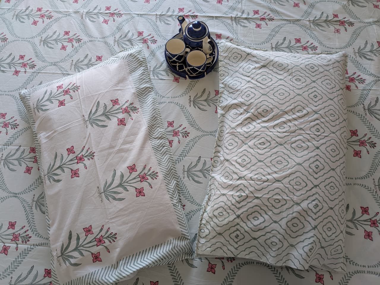 Kanika - The Petal Bedsheet | Hand Block | Percale Cotton