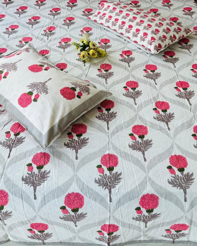Kesariya - Everyday Cotton Bedsheet | Pink