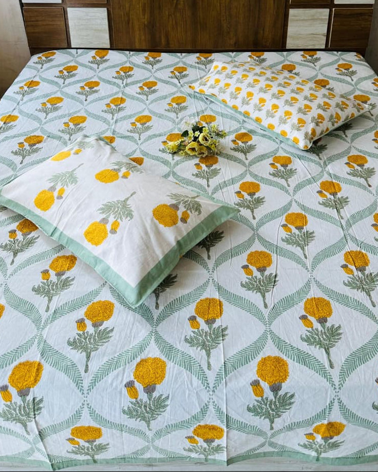 Kesariya - Everyday Cotton Bedsheet | Yellow