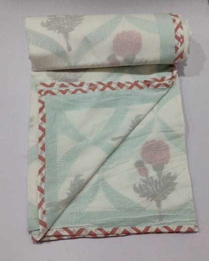 Kesariya -  Premium Muslin Cotton Dohar | Green