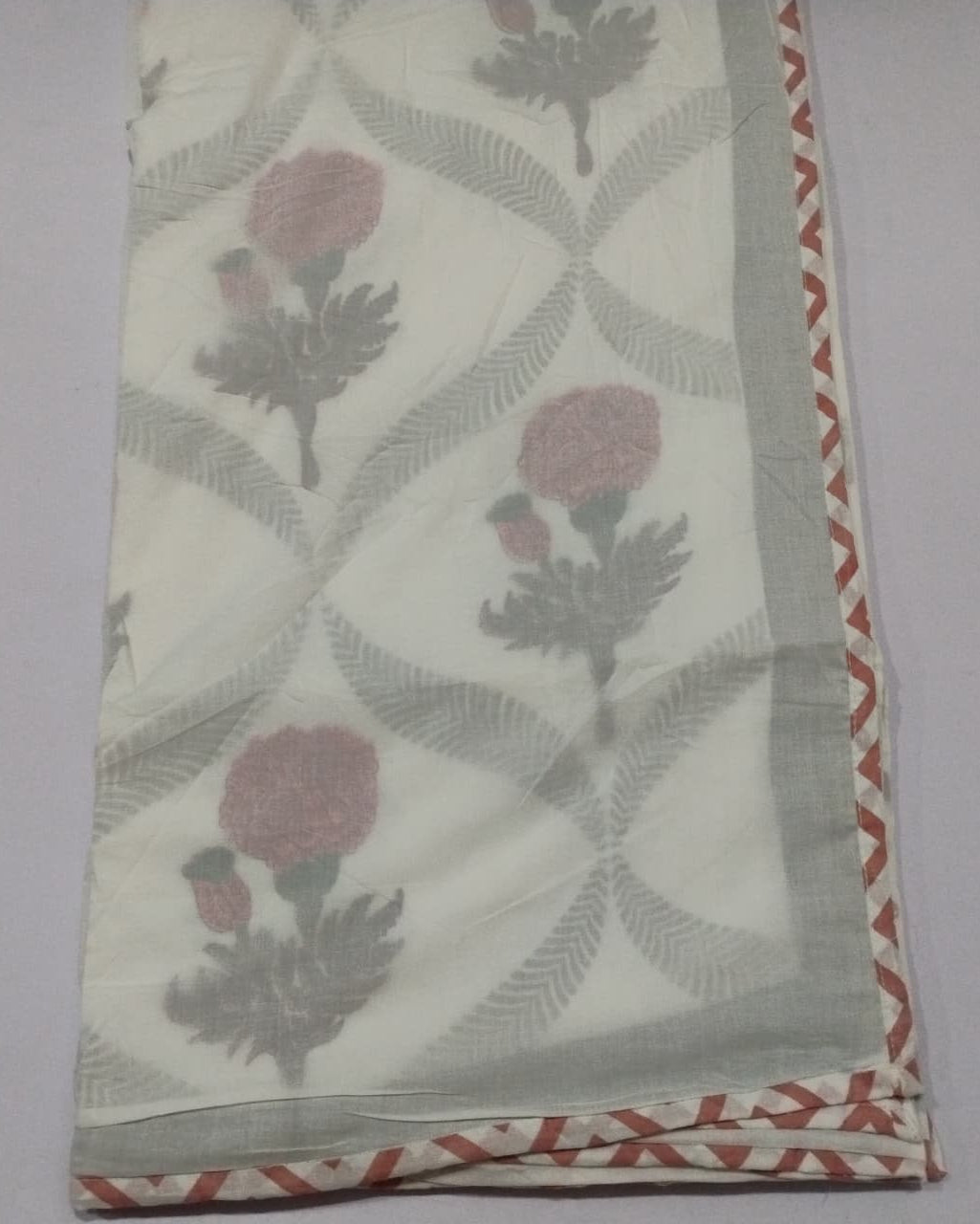 Kesariya -  Premium Muslin Cotton Dohar | Pink