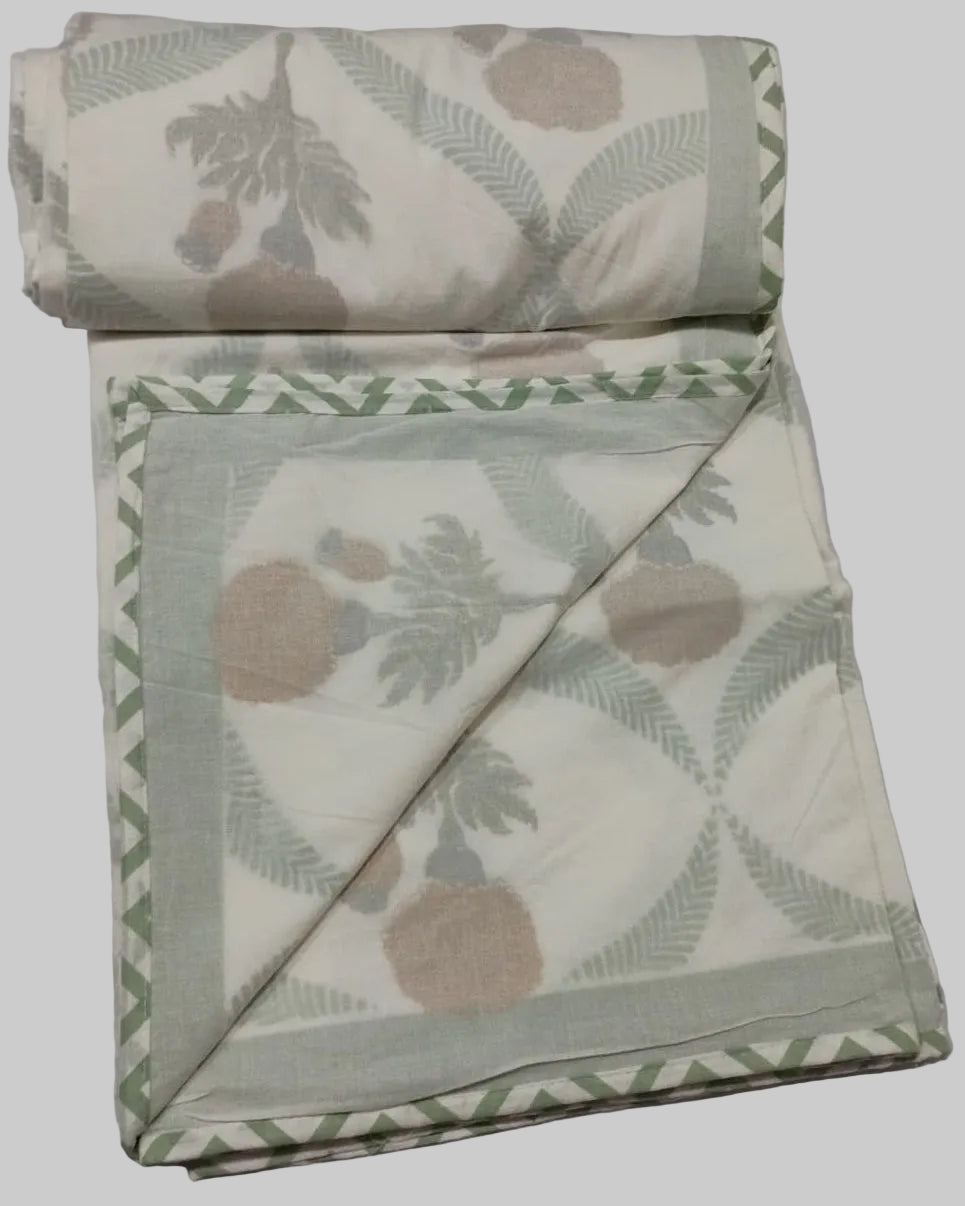 Kesariya -  Premium Muslin Cotton Dohar | Yellow