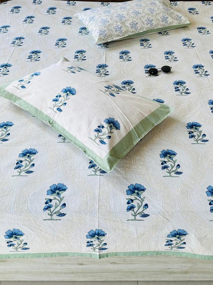 Komal green Everyday Cotton bedsheet – pillow detail
