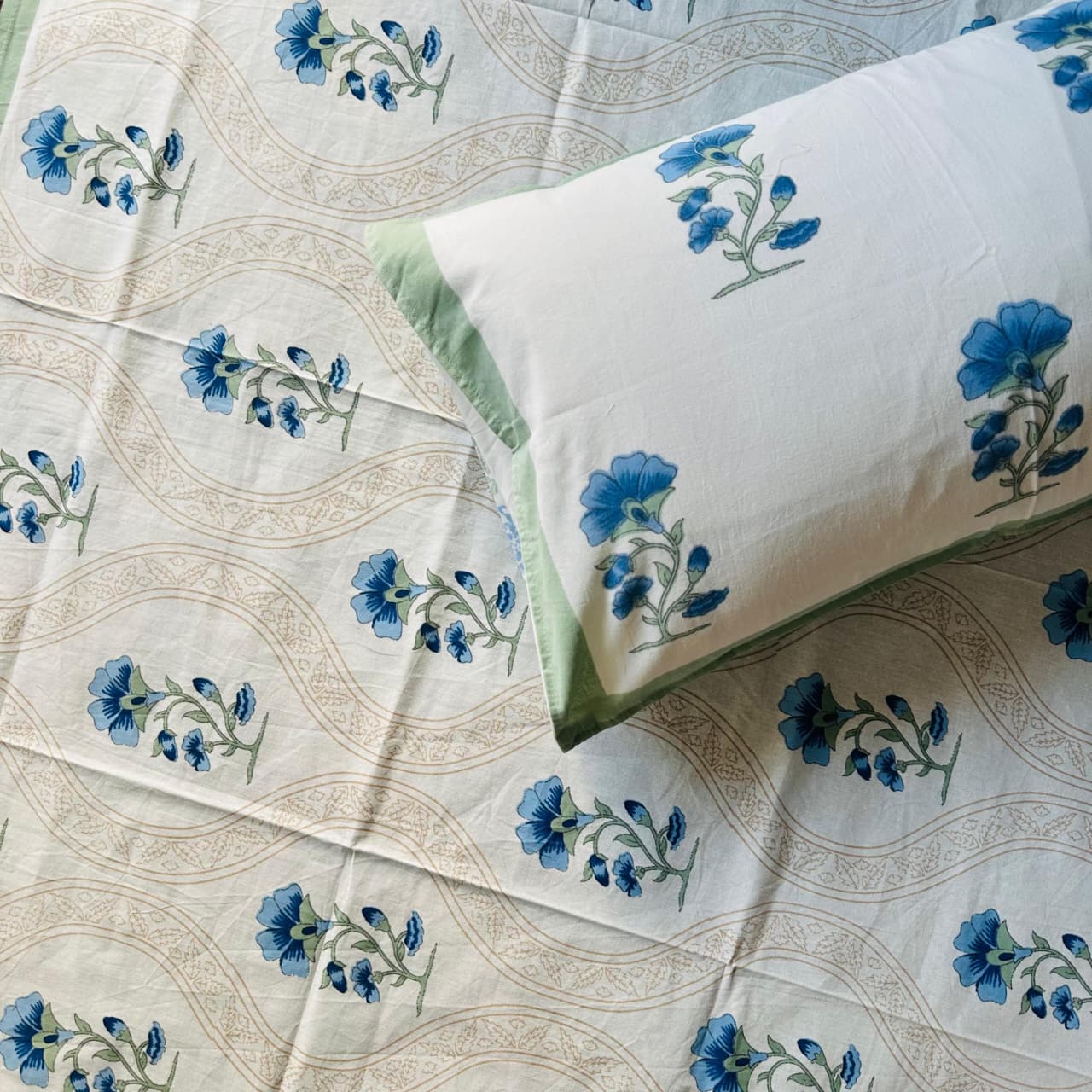 Komal - Everyday Cotton Bedsheet | Blue