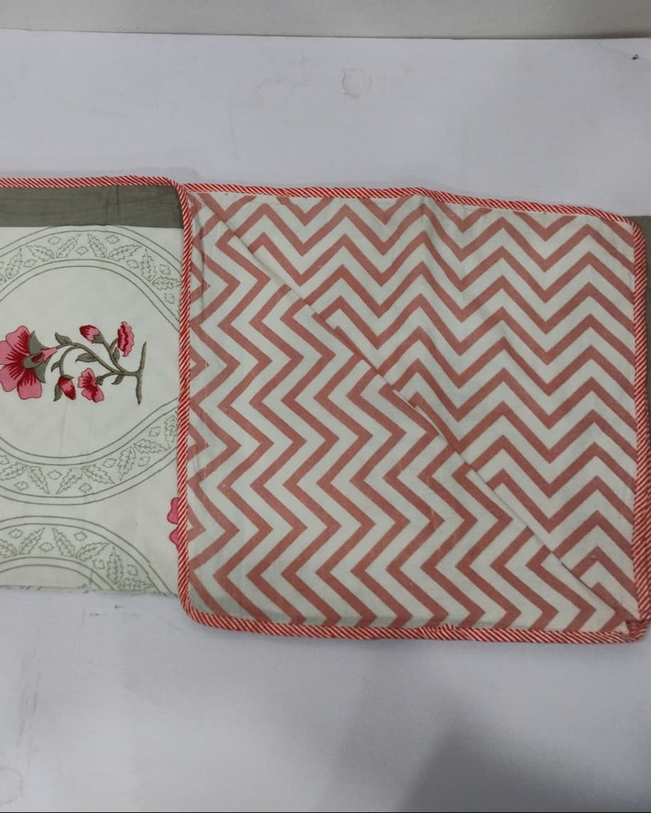 Komal grey reversible mulmul cotton dohar – alternate view
