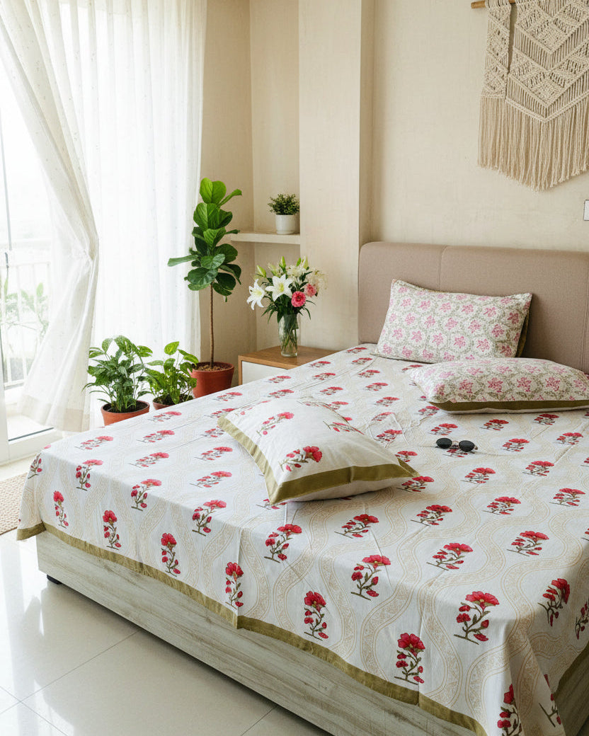 Komal - Everyday Cotton Bedsheet | Brown