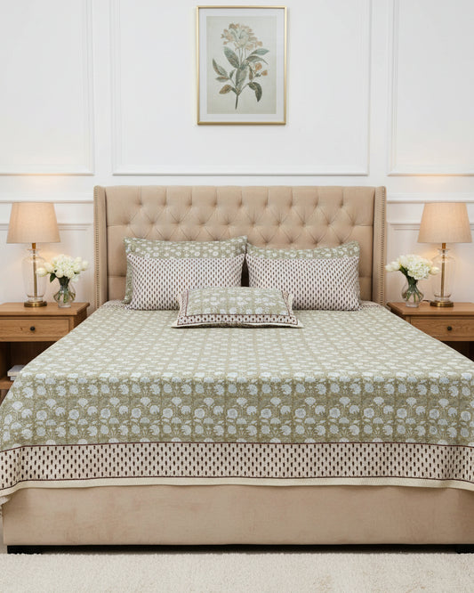Kumud - Everyday Cotton Bedsheet | Beige
