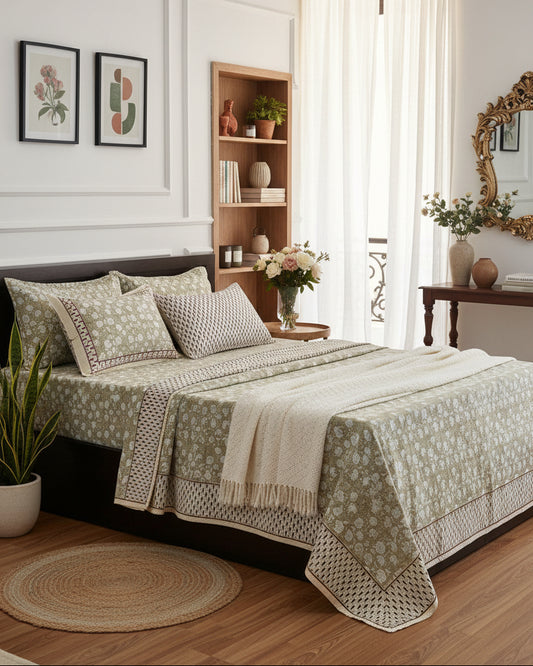 Kumud - Everyday Cotton Bedsheet | Beige