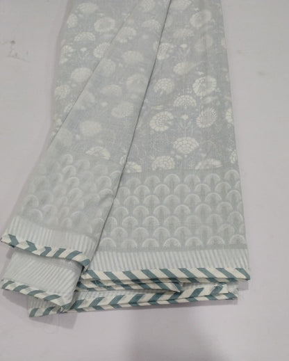 Kumud blue Muslin cotton dohar – pair of single alternate view