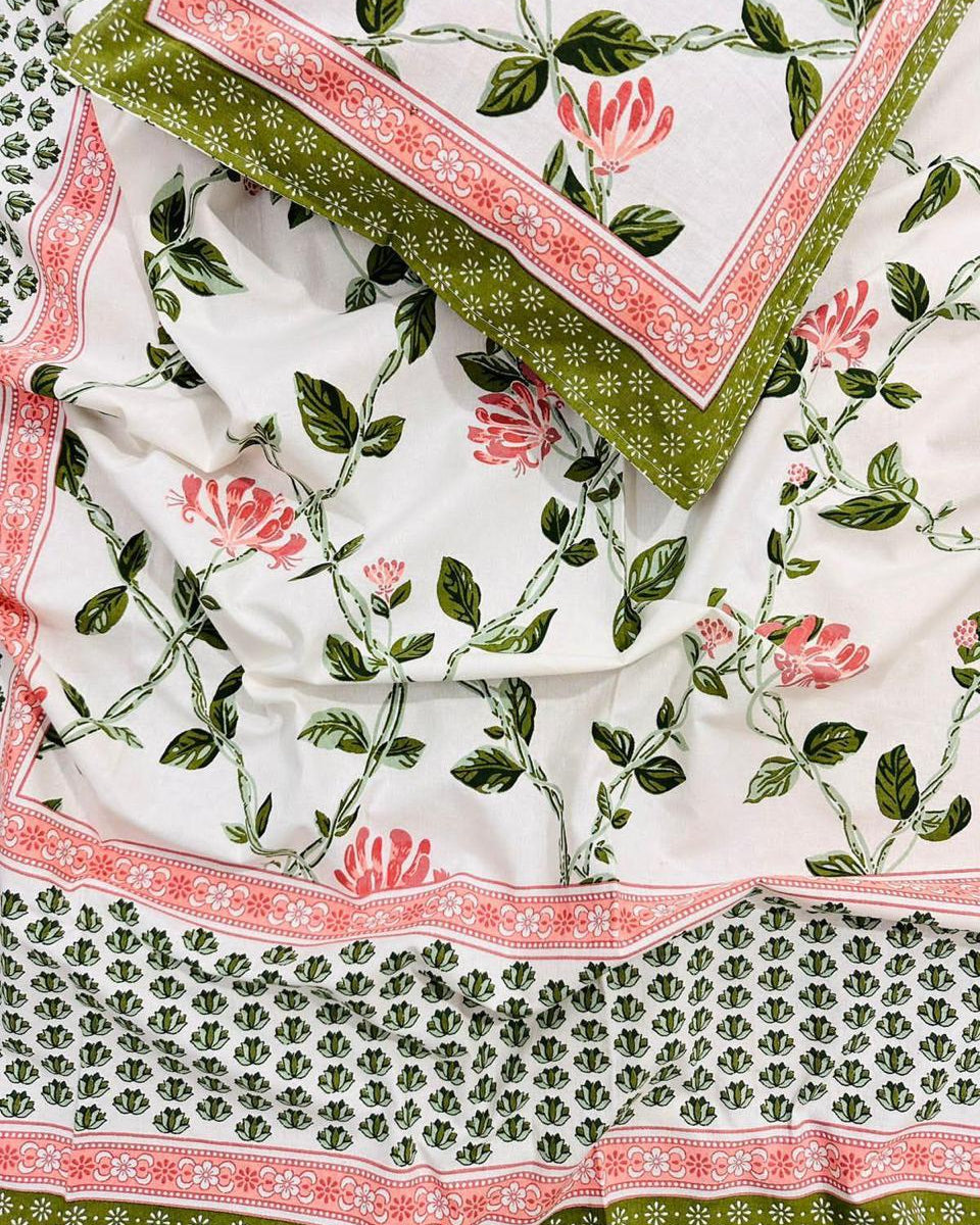Latika - Everyday Cotton Bedsheet | Pink