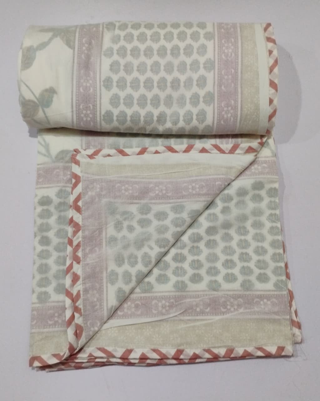 Latika -  Premium Muslin Cotton Dohar | Red